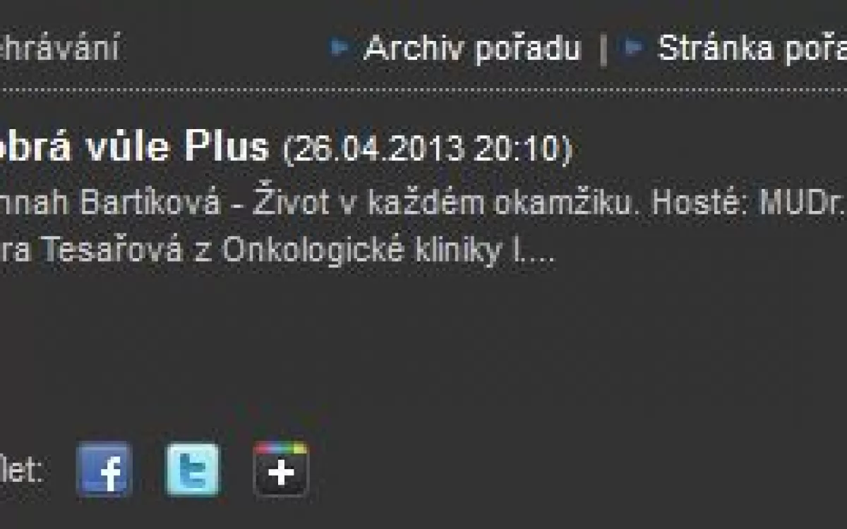 Česk&yacute; rozhlas Plus / duben 2013